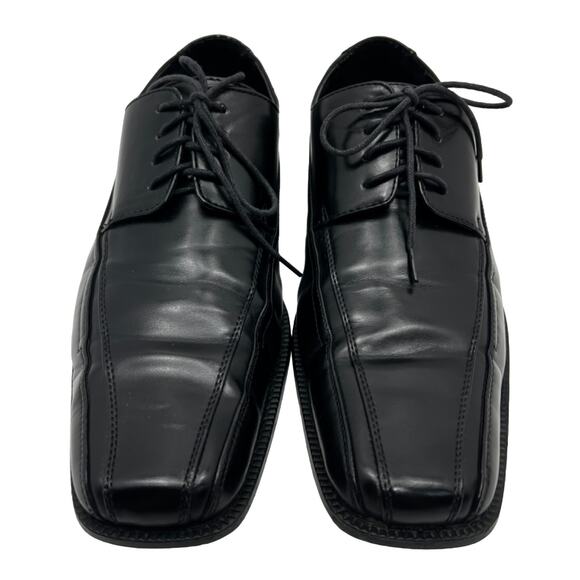 Antonio Cerrelli 5795 Black Upper Square Toe Derby Mens 12 Dress Shoes* - Picture 1 of 9